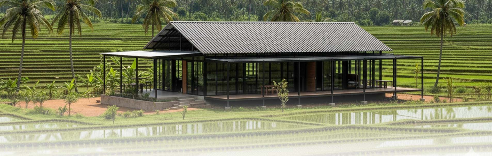 Farm Houses Background