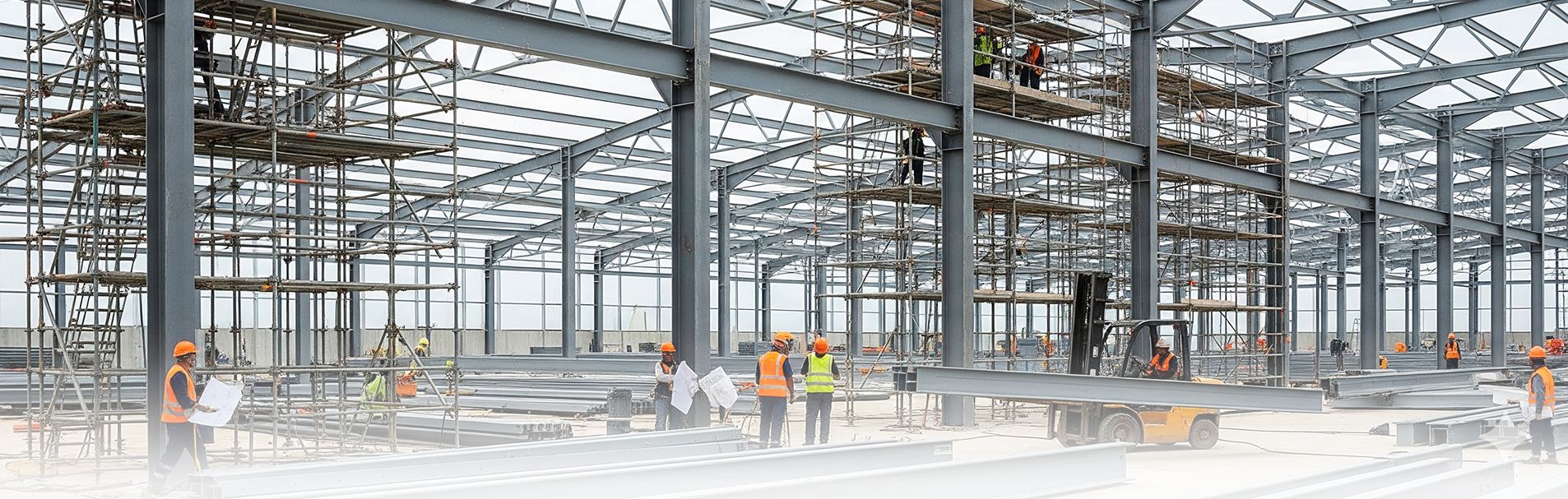 Industrial Warehouse Construction Background